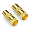deleyCON Set of 8 SAT Cable Adapters - F-Connector to