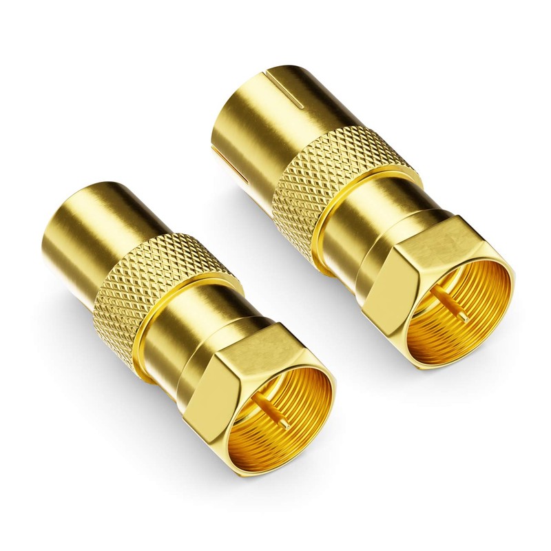 deleyCON Set of 8 SAT Cable Adapters - F-Connector to