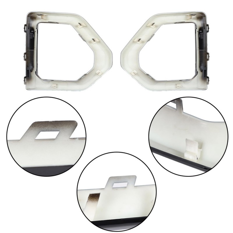 labwork Front Bumper Fog Light Outer Bezel Cover Black Replacement