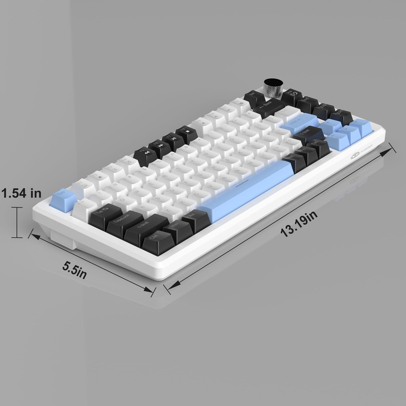 MageGee 75% Mechanical Gaming Keyboard, Compact Blue Backlit Wired Gaming