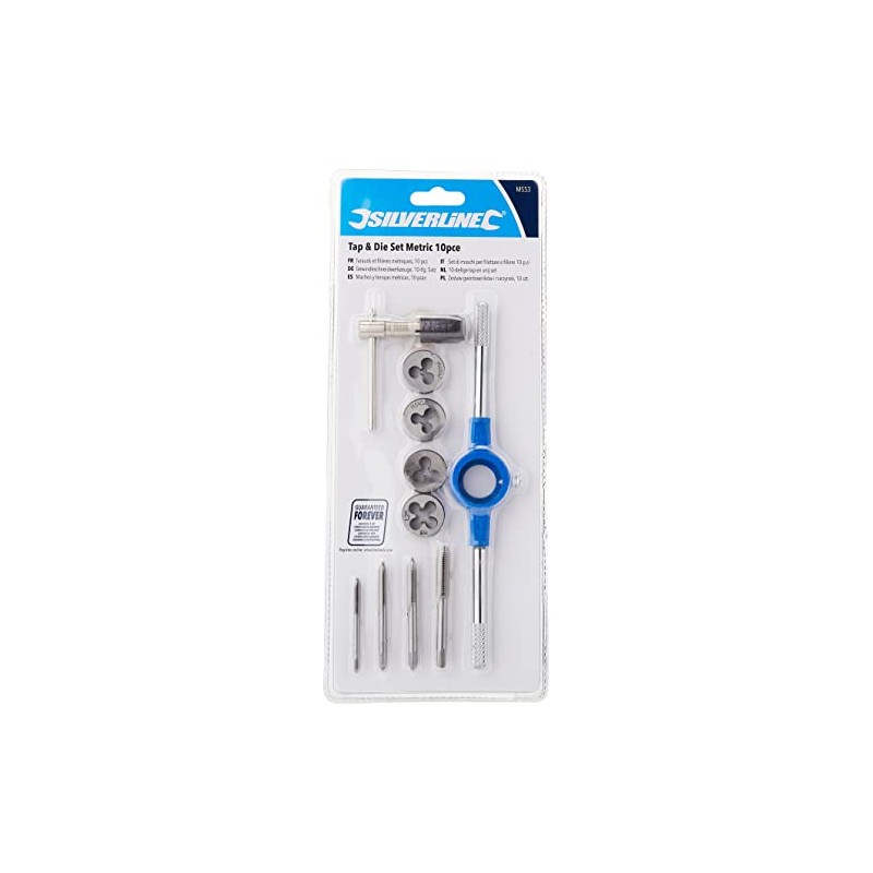 Silverline Tap & Die Set Metric 10pce (MS53)