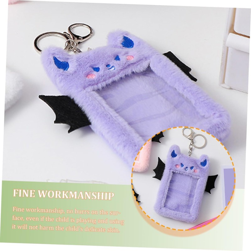Plush Card Holder con Clip Protector para Tarjetas Id y