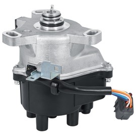 EVERESTWAY Ignition Distributor 8 Pins Compatible for 1999-2000 Honda Civic/Acura EL 1.5L 1.6L Black Cap and Rotor kit Replacement TD-63U TD73U TD91U