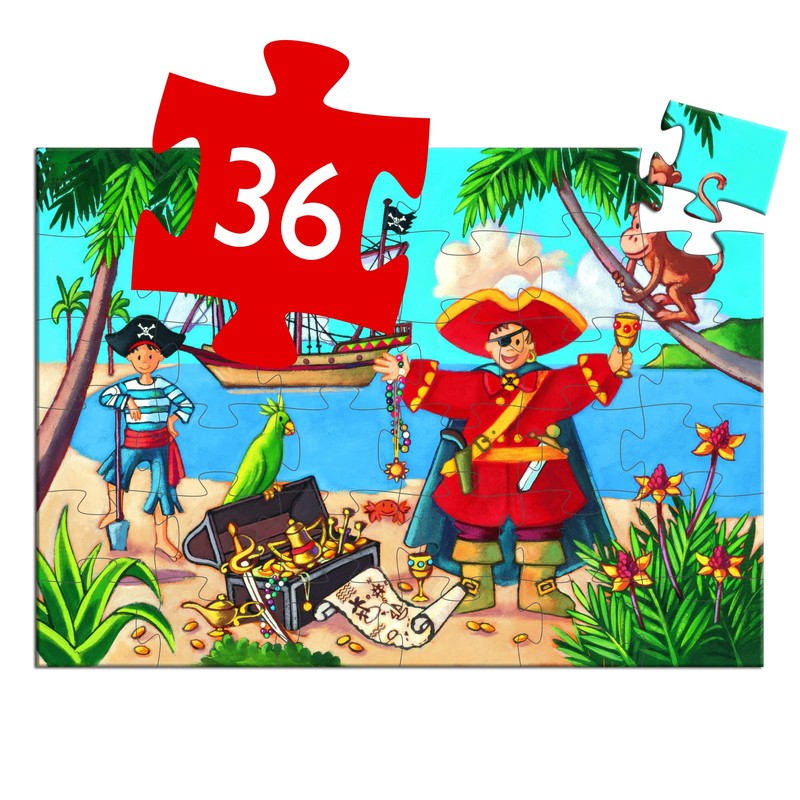 Djeco Silhouette 36 piece Jigsaw Puzzle - The Pirate and