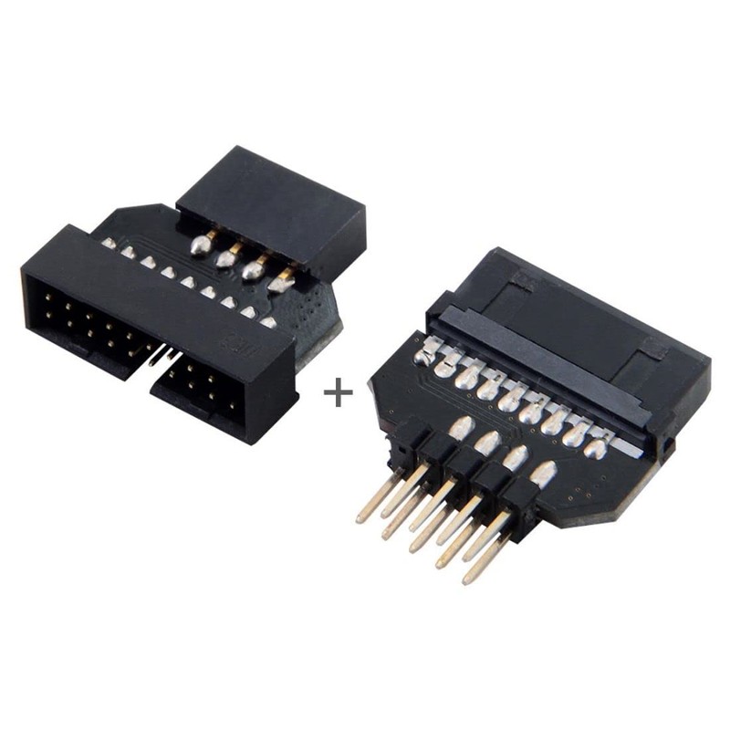 chenyang 2 Pack USB 2.0 Front Panel Header 9/10Pin Male/Female