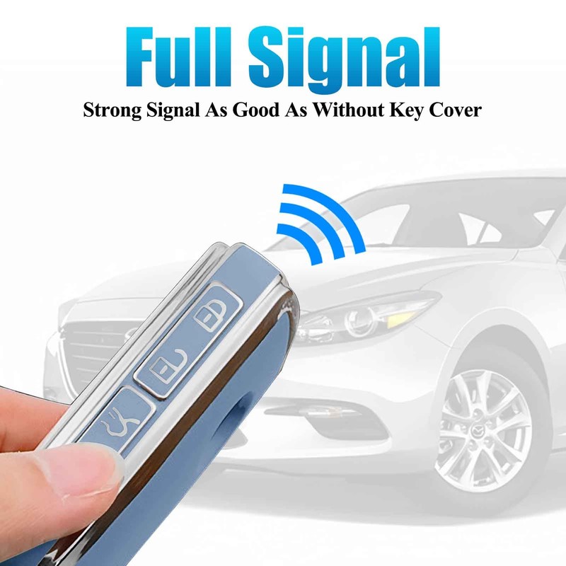 Key Fob Cover for Mazda CX5 with Keychain, Soft TPU