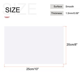 sourcing map ABS Plastic Sheet 10 Inch x 8 Inch x 0.06 Inch ABS Styrene Sheets for Building Model DIY Crafts Panel White 3 Pcs