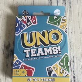 Mattel UNO 2024 Mattel UNO TEAMS Edition Card Game /Up to 4 TEAMS -WIN Together! 7+ -New