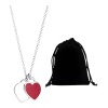 Deluxe Collar Doble Corazon 14 De Febrero + Bolsita Joyera