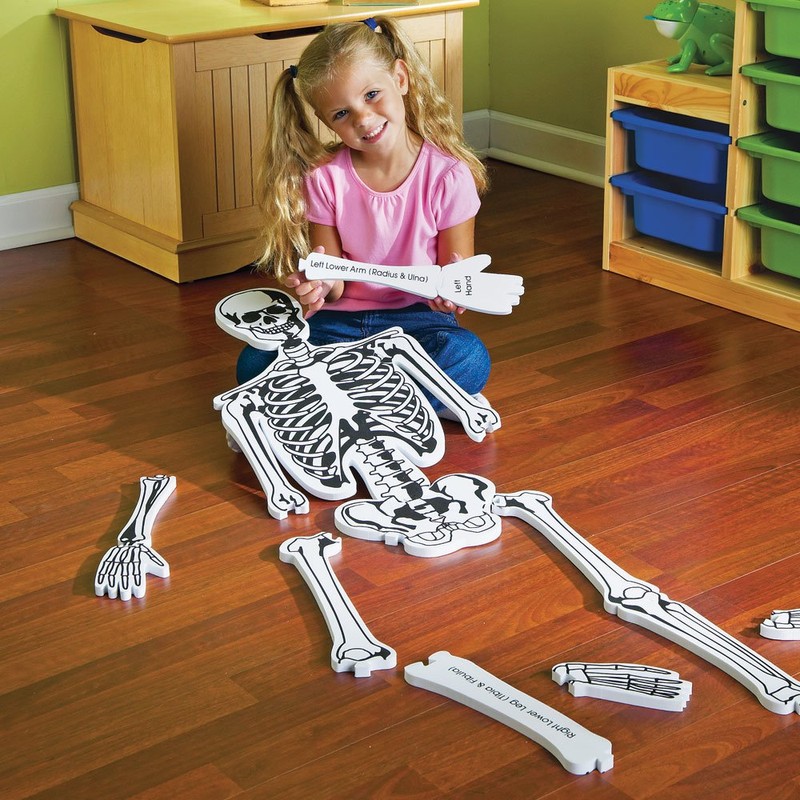 Learning Resources Skeleton Floor Puzzle, Homeschool Accessory, Anatomy Puzzle, Floor