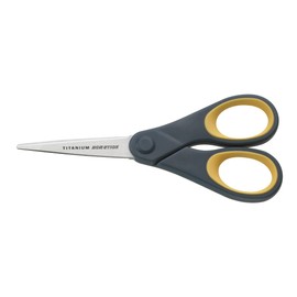 Westcott E-30650 00 Titanium Non Stick Scissors, 13 cm, Grey-Yellow