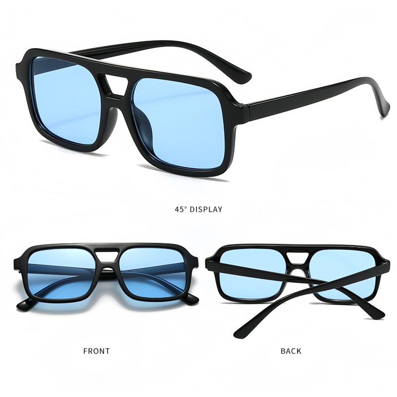 WDZAYXC Stylish Rectangular Sunglasses for Men and Women, UV Protection,