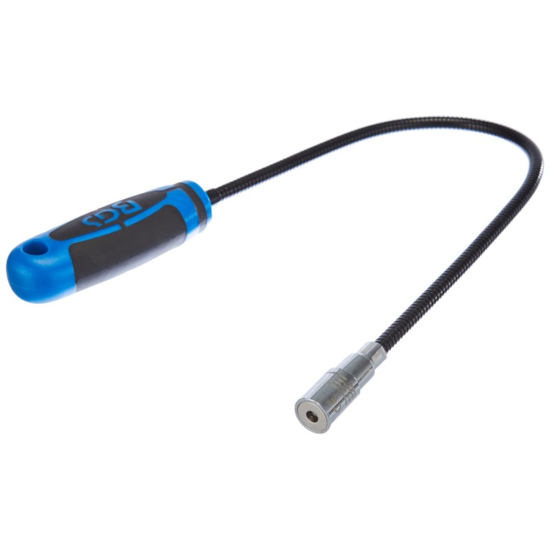 BGS 3187 Magnetic Pick-up Tool with LED, Silver/Black/Blue, 600 mm