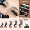 Thick Eyelash Extension Kit Volume Lash Clusters Kit 10-18mm Individual