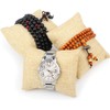 WinldMonmo 2PCS Light Brown Burlap Bracelet Watch Pillow Bangle Cushion,