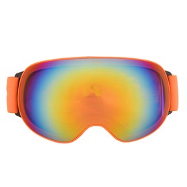 MSD007 Unisex Large Spherical Double Layer Anti Fog Breathable Outdoor Skiing Sports Goggles Glasses(Orange Frame )