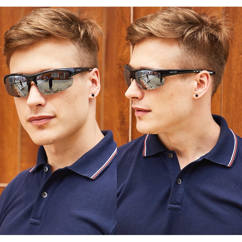 Siplion Men’s Sunglasses, UV400 Protection, Polarised Super Lightweight Frame -