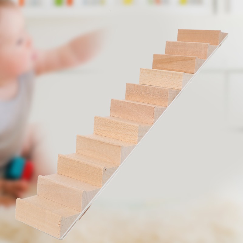 1:12 Miniature Wood Staircase DIY Step Stair Crafts Decorative Dollhouse