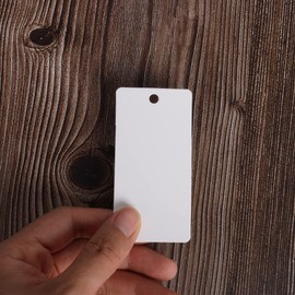 200pcs Gift Tags with String, Kraft Paper Blank Tags, Price Tags,Marking Tags,Display Label for DIY Project,Gifts Arts and Crafts Wedding Holiday (White)