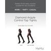 MeMoi Diamond Argyle Control Top Tights Black Large/X-Large
