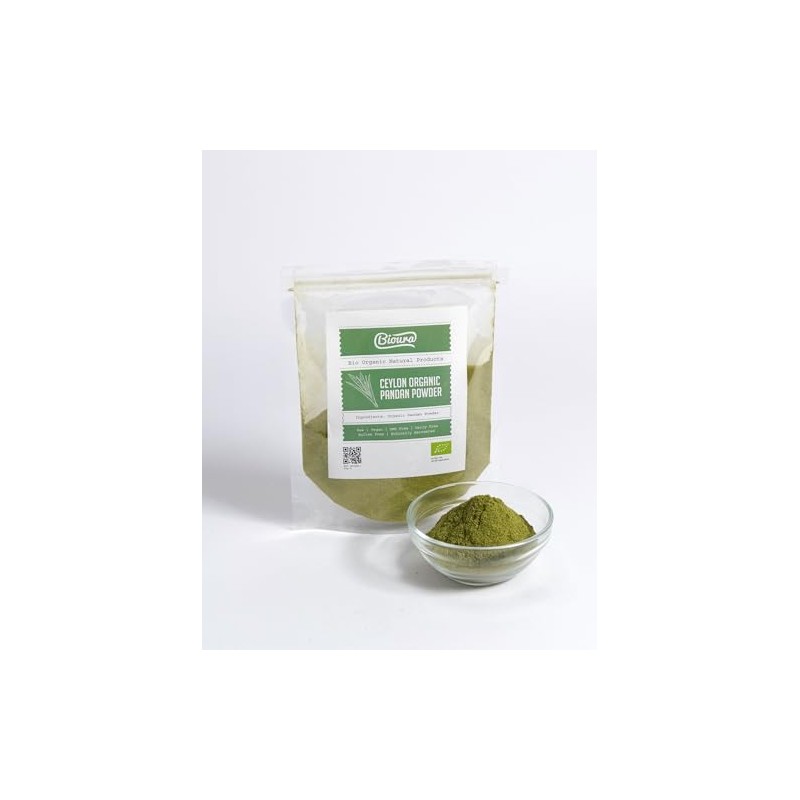 Bioura Organic Ceylon Pandan Powder 50g, Rich Aroma, Unique Flavour,