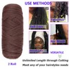 Kachanaa 2 Roll Brown Brazilian Wool Hair Yarn for Jumbo