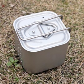 MiliCamp Mestin Pot (with Handle) Camping Pot, 10.1 fl oz (300 ml), Steam Cooking, Also Fits "Combat Rice Type 2"