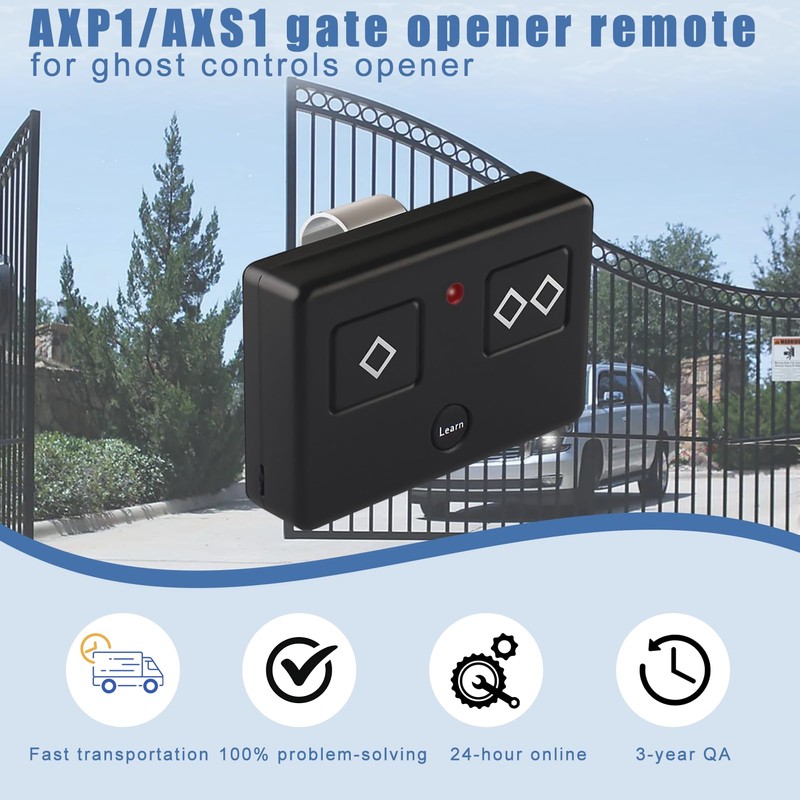 2025 Upgrade AXS1 Remote Transmitter Replacement Ghost Controls 3-Button Remote