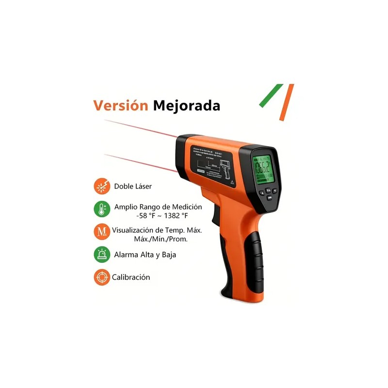 Termómetro Infrarrojo Digital Inkbird INK-IFT03 -50°C a 750°C para Cocina,