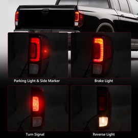 Huray Tail Light for Honda Ridgeline 2017-2023 [33500-T6Z-A02] OE Tail Lamp Replacement (Passenger Side (Right))