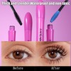 White Mascara,5D Silk Fiber Eyelash Volume with Soft Brush, Lash