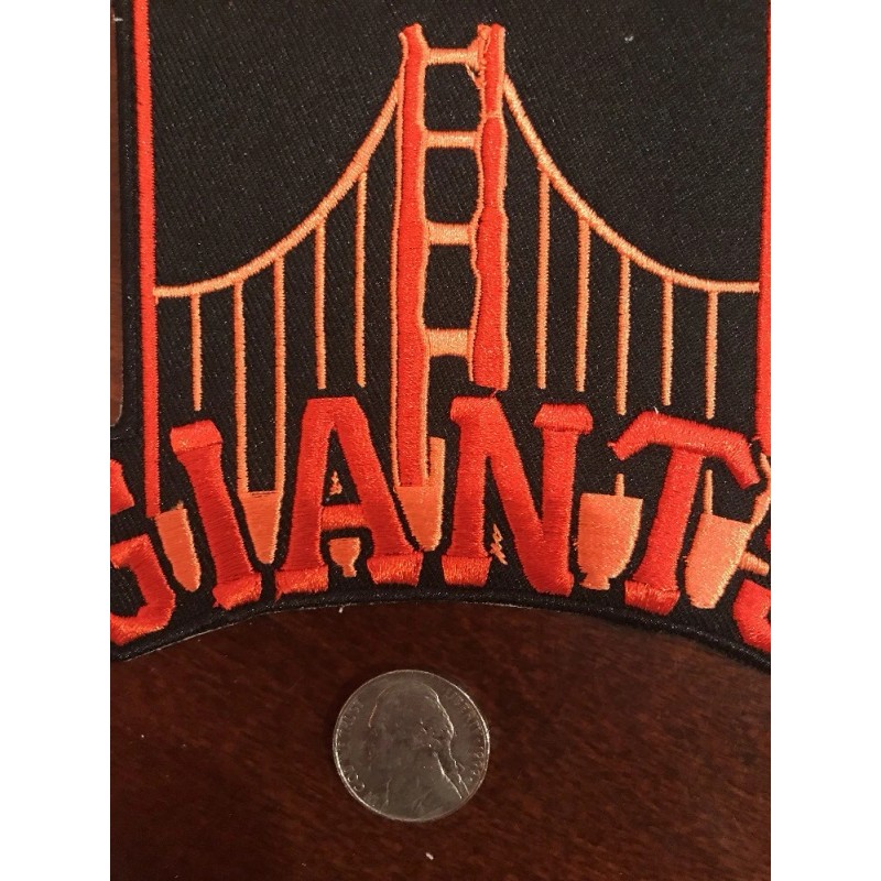SF San Francisco Giants Vintage Embroidered Iron On Patch 4.5"