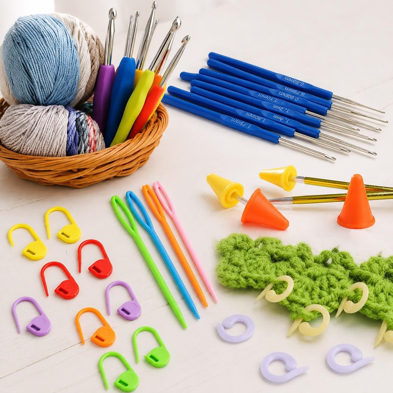 Crochet Hooks 16 Sizes Crochet Hook Set 0.6mm—6mm, 59 Pack