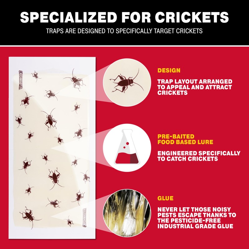 Catchmaster Cricket XL Giant Glue Boards 6-Pk, Adhesive Bug Catcher