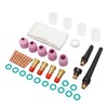 38Pcs TIG Welding Accessory Set Ceramic Nozzle Glass Cup Connector
