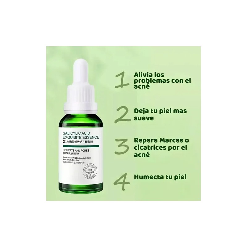 Liquido Antiacne Serum Reparador Espinillas Acido Salicilico