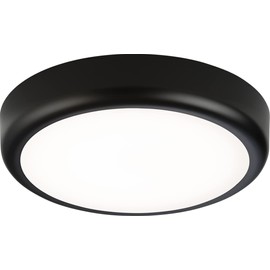Knightsbridge LED Bathroom IP65 9W CCT Adjustable Wall or Ceiling mounting Bulkhead Fitting with Black Trim 256mm BT9ACTB
