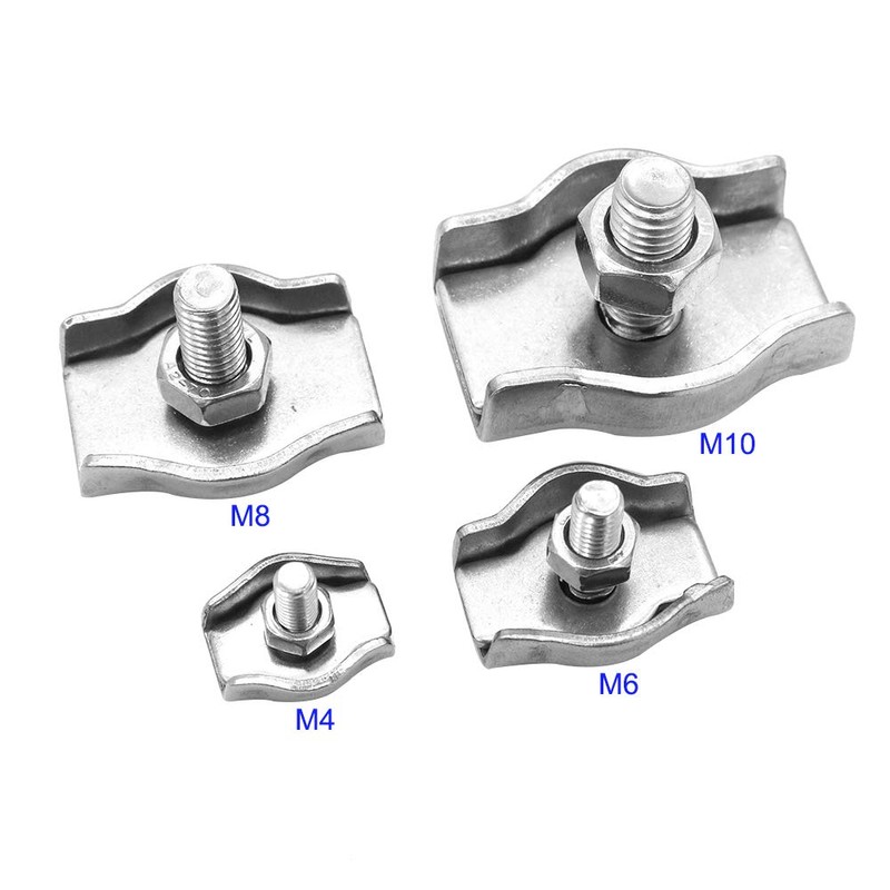 POFET 10 Pack 304 Stainless Steel Bolt Wire Clip, Adjustable