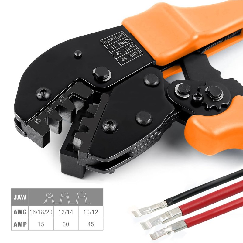 Tnisesm Wire Connector Crimping Tool for 15, 30 and 45