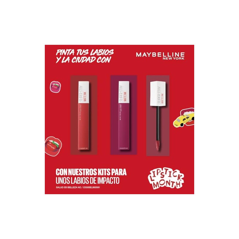 Maybelline 5 pack labiales liquidos matte larga duracion superstay matte