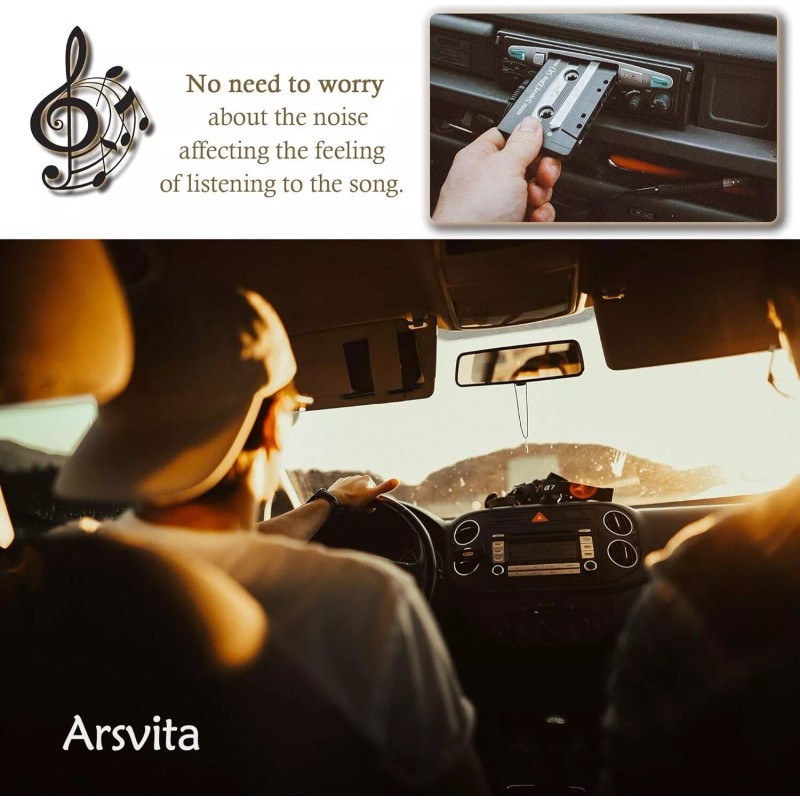 arsvita Car Audio Cassette to Aux Adapter 3.5 MM Auxillary