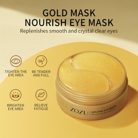 Eye mask, 60 pieces of gold eye mask, for puffy eyes, dark circles, fine lines and wrinkles, for dark circles and puffy eye masks.