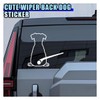 DUSCOKE Cute Dog Decal Car Rear Windshield Window Wiper Sticker,