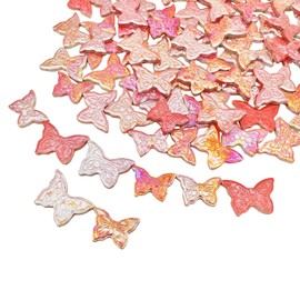 1.1lb Iridescent Butterfly Ceramic Mosaic Tiles for Crafts Bulk, Stained Porcelain Mosaic Pieces for Mosaic Craft Supplies,DIY Mosaic Outdoor Decor (Iridescent Red)