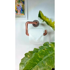 Copper Toilet Paper Holder | Polished Copper | Industrial Copper Aesthetic | Farmhouse