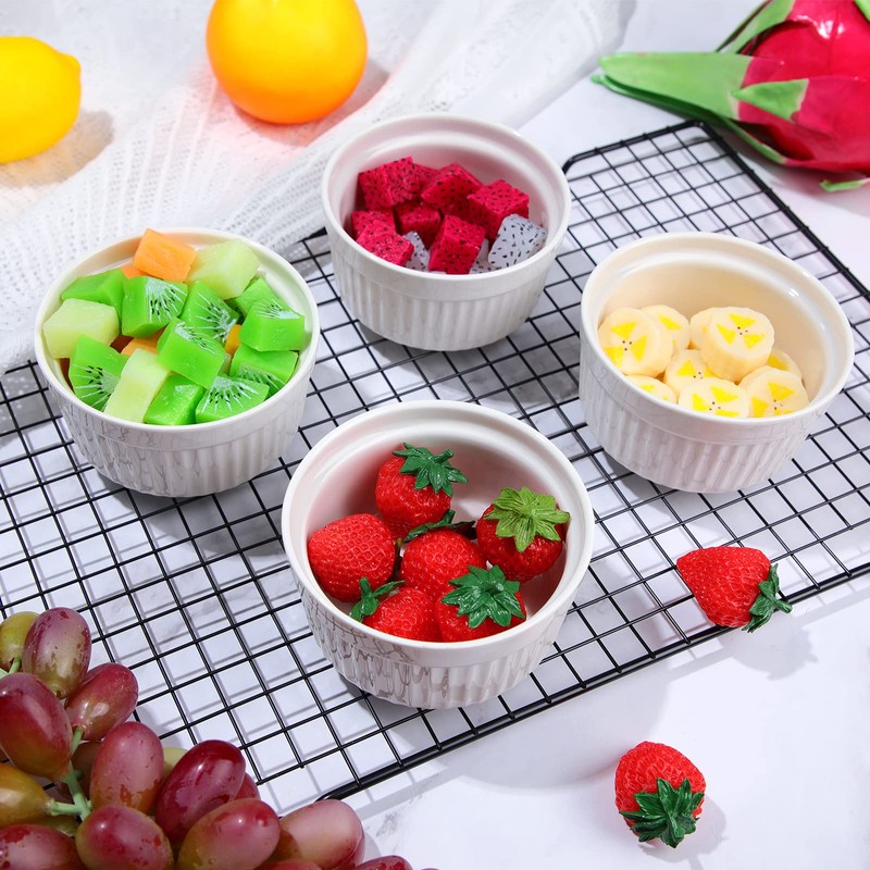 Xinnun 24 Pcs 4 oz Ramekins Creme Brulee Dishes Oven