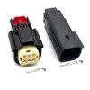 Molex 6 Pin Wire Connector, for Harley BLACK Waterproof, Sealed
