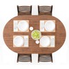 UMINEUX Oval Fitted Vinyl Tablecloth with Elastic Edged & Flannel