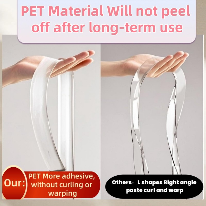 Clear Self Adhesive Edge,1.18in Width x118.2in Length,(3cmx3m) Self-Adhesive Table Edge