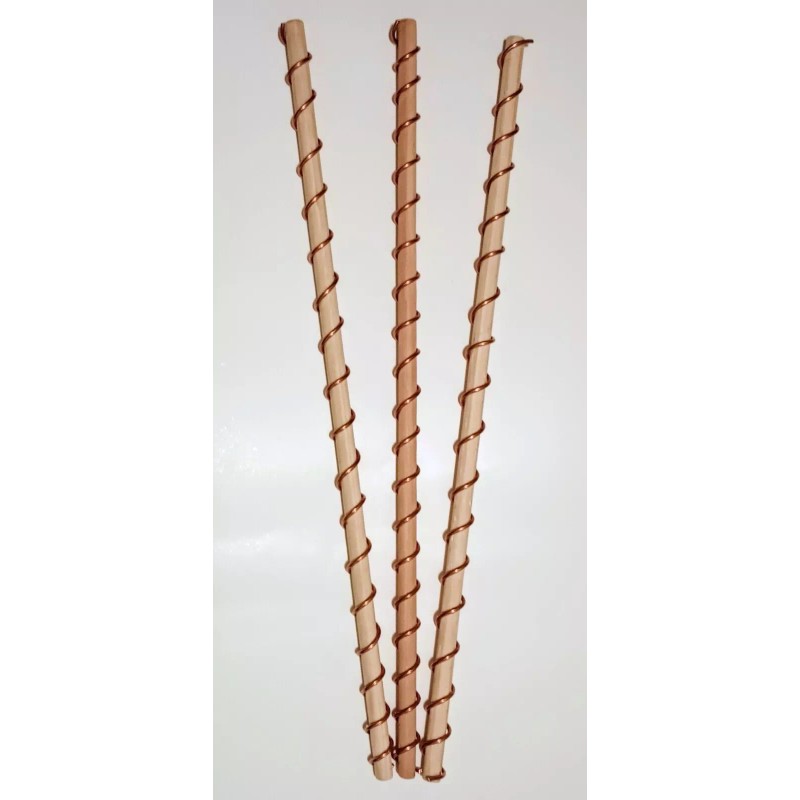 CedarMountainWorks 5-Pack Copper Cedar Electroculture Coils – Garden Antennas for